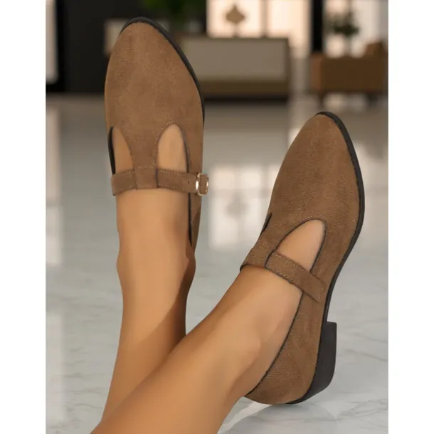 Women's Black Patent T-Strap Mary Jane Shoes – Pointed Toe Low Block Shoes for Office, School and Semi-Formal Events