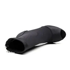 Women's Black Peep-Toe Dance Booties with Stiletto Heels - Elegant Performance Footwear for Ballroom and Latin Dance