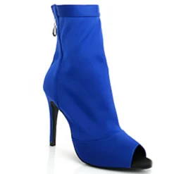 Women's Black Peep-Toe Dance Booties with Stiletto Heels - Elegant Performance Footwear for Ballroom and Latin Dance