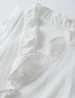 Women's Black White Dark Pink Summer Spring Mini Dress White Dress Cotton Linen Dresses Sundress Casual Vacation Daily Regular Fit Plain V Neck