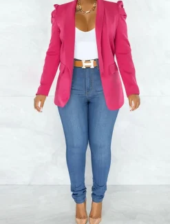 Women's Blazer Business Office Formal Blazer Suit Party Evening Jacket Casual Daily Spring Outerwear Long Sleeve