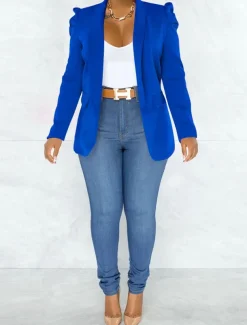 Women's Blazer Business Office Formal Blazer Suit Party Evening Jacket Casual Daily Spring Outerwear Long Sleeve