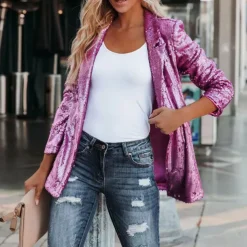 Women's Blazer Sequins Coat Sparkle Coa White Black Gold Open Front Long Sleeve,Sequin Jacket Shine Bright Like Diamond tParty Evening Spring Autumn Regular Fit S M L XL XXL