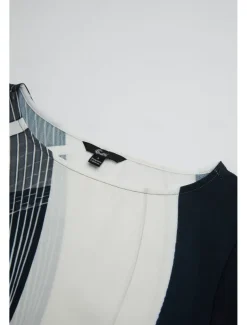 Women's Blouse Long Sleeve Asymmetrical Hem Chiffon Basic Butterfly Print Regular Tops Round Neck Casual White Gray Spring Fall