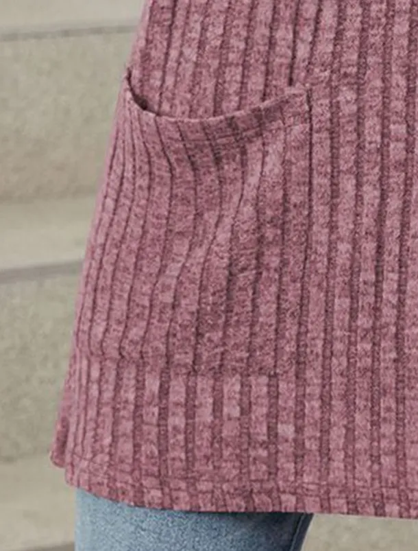 Women's Blouse Pocket Work Stylish Modern Long Sleeve Black Spring Fall