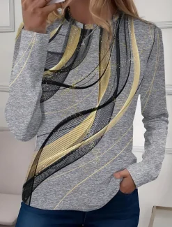 Women's Blouse Rose Floral Elegant Regular Tops Daily Print Pearl Spring Fall Prefall