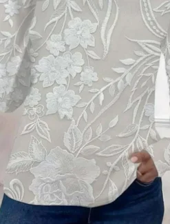 Women's Blouse Rose Floral Elegant Regular Tops Daily Print Pearl Spring Fall Prefall