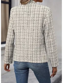 Women's Blouse Stylish Modern Long Sleeve Regular Tops Work Daily Light Grey Spring Fall Winter