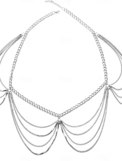 Women's body chain Fashion Outdoor Geometry Rantai cermin mata