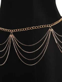 Women's body chain Fashion Outdoor Geometry Rantai cermin mata