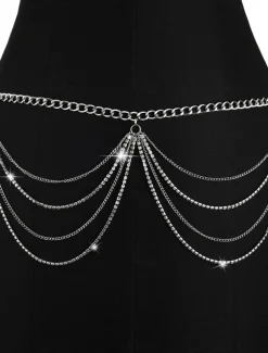 Women's body chain Fashion Outdoor Geometry Rantai cermin mata