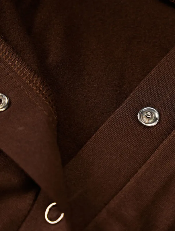 Women's Bodysuit Button Solid Color Shirt Collar Streetwear Home Street Regular Fit Long Sleeve Black Brown White S M L Spring Cold Weather