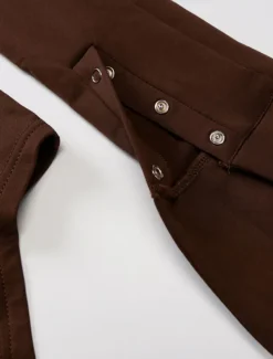 Women's Bodysuit Button Solid Color Shirt Collar Streetwear Home Street Regular Fit Long Sleeve Black Brown White S M L Spring Cold Weather