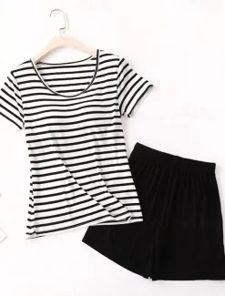 Women's Bolero Top Daily Date Going out Fashion Long Sleeve Crew Neck Black Summer Spring Home Outfits