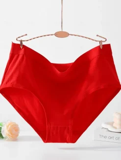 Women's Boyshorts 1 PC Underwear Simple Classic Pure Color Cotton Mid Waist Plus Size Gender Neutral Light Blue Black Pink M L XL Home Outfits