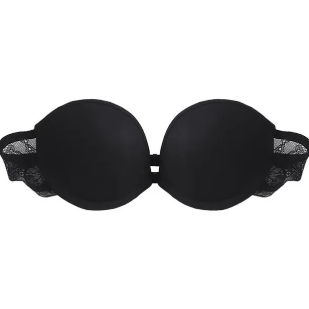 Women's Bras & Bralettes Tube Bra Strapless Demi Cup Solid Color V Neck Stretchy Breathable Invisible Casual Daily Nylon White / 1 PC Home Outfits