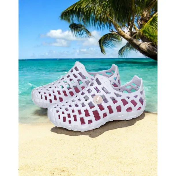 Women's Breathable Hollow Out Beach Shoes - Lightweight Slip-On Water Shoes for Beach & Outdoor Activities