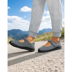 Women's Breathable Mesh Walking Shoes with Magic Tape Strap – Lightweight Athletic Flats, Great for Outdoor Fitness, Travel Hikes, Casual Errands & Active Lifestyles