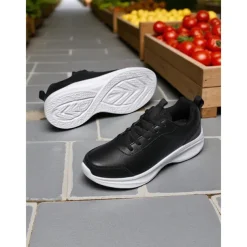 Women's Brown Faux Leather Sneakers – Comfortable Everyday Walking Shoes for Commuting, Shopping & Light Sports