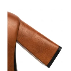 Women's Brown Platform Loafer Heels with Tassel Fringe – Retro Chunky Block High Heel Shoes for Casual and Party Wear