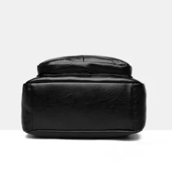 Women's Burgundy Faux Leather Backpack with Flap Closure & Multiple Compartments - Stylish Everyday, Work & Travel Bag