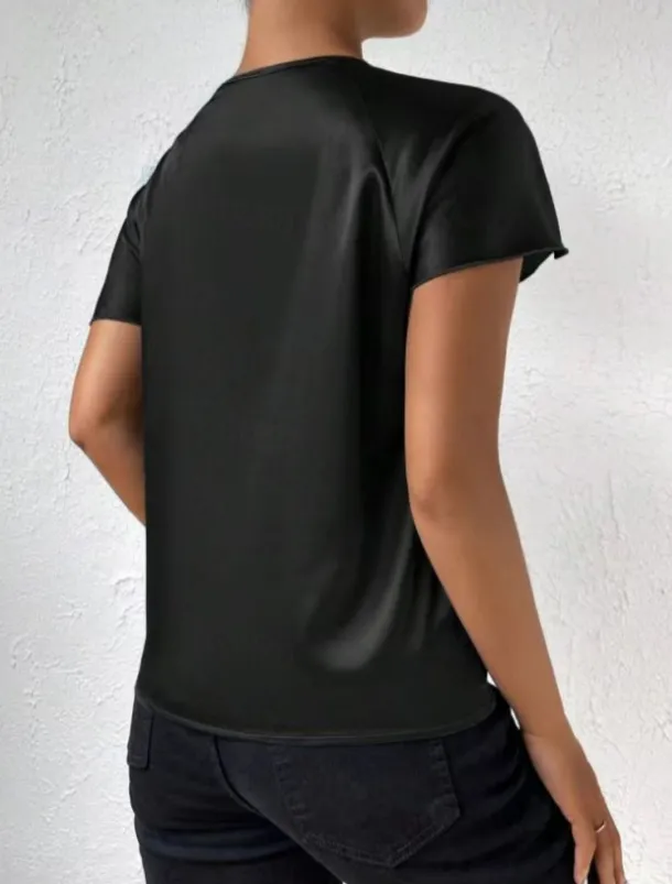 Women's Camisole Tank Top Solid Color Elegant Stylish Short Sleeve V Neck Regular Tops Wedding Guest Work Black Pink Navy Blue Green Khaki Summer Spring