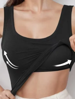 Women's Camisole Tank Top Solid Color Daily Stylish Casual Sleeveless Scoop Neck Regular Tops Daily Black White Pink Army Green Blue Summer