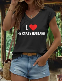 Women's Camisole Tank Top Graphic Letter Vintage Stylish Classic Sleeveless Short Sleeve V Neck Regular Tops Daily Vacation Wear Print Black White Blue Purple Green Summer Spring