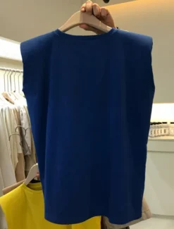 Women's Camisole Tank Top Solid Color Daily Basic Casual Sleeveless Crew Neck Regular Tops Daily Black White Yellow Blue Brown Summer