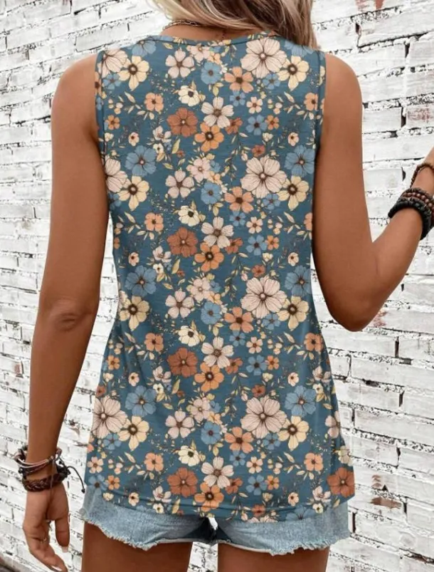 Women's Camisole Tank Top Vest Fashion Streetwear Striped Print Sleeveless Regular Tops Crew Neck Casual Green Summer