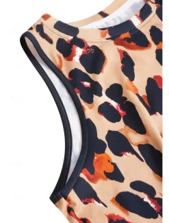 Women's Camisole Tank Top Vest Fashion Streetwear Print Sleeveless Regular Tops Crew Neck Casual Pink Brown Green Khaki Summer