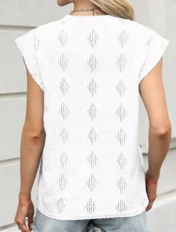 Women's Camisole Tank Top Solid Color Stylish Casual Sleeveless Crew Neck Regular Tops Daily Ruffle Black White Pink Summer