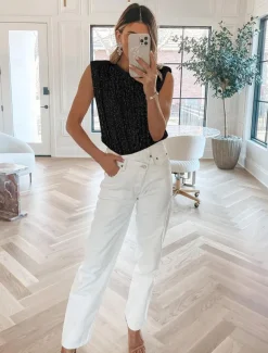 Women's Camisole Tank Top Plain Sparkly Fashion Sleeveless Round Neck Regular Tops Casual Sequins Silver Black Pink Fuchsia Gold Summer