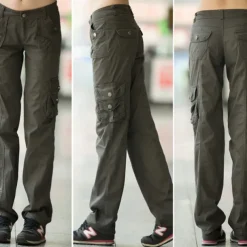 Women's Cargo Pants Hiking Pants Trousers Tactical Pants Military Summer Outdoor Ripstop Breathable Quick Dry Lightweight Pants / Trousers Bottoms Army gray Green Cotton Climbing Camping / Hiking