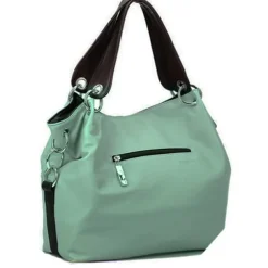 Women's Casual Canvas Handbag with Leather Straps – Versatile Large-Capacity Shoulder Bag for Everyday Use