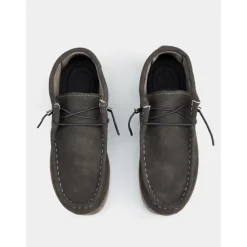 Women's Casual Grey Faux Suede Moccasins with Lace-Up Design and Cushioned Sole – Comfortable Loafers for Everyday Wear