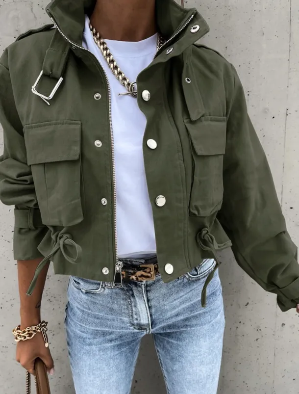 Women's Casual Jacket Comfortable Breathable Zipper Print Casual Color Block Vacation Street Casual Daily Wear Zipper Short Turndown Regular Fit Long Sleeve Outerwear Black White Yellow Spring Fall