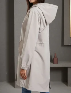 Women's Casual Jacket Trench Coat Outdoor Street Daily Wear Fall Winter Regular Coat Regular Fit Thermal Warm Rain Waterproof Breathable Stylish Casual Jacket Long Sleeve Solid Color with Pockets