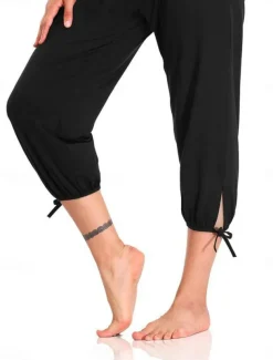 Women's Chinos Fashion Streetwear Ankle-Length High Waist Plain Pocket Elastic Waistband Comfy Soft Comfortable Micro-elastic Outdoor Street Black White Pink Gray Summer Spring Regular Fit