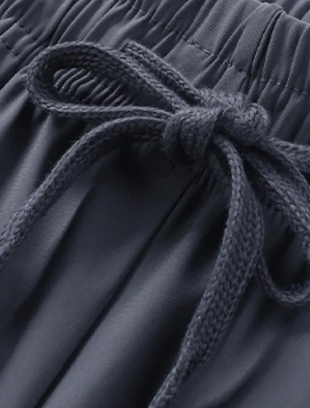 Women's Chinos Shorts Basic Casual Knee Length High Waist Solid Color Pocket Elastic Waistband Comfy Soft Comfortable Micro-elastic Outdoor Street Black Pink Purple Gray Summer Regular Fit