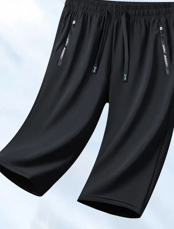 Women's Chinos Shorts Basic Casual Knee Length High Waist Solid Color Pocket Elastic Waistband Comfy Soft Comfortable Micro-elastic Outdoor Street Black Pink Purple Gray Summer Regular Fit