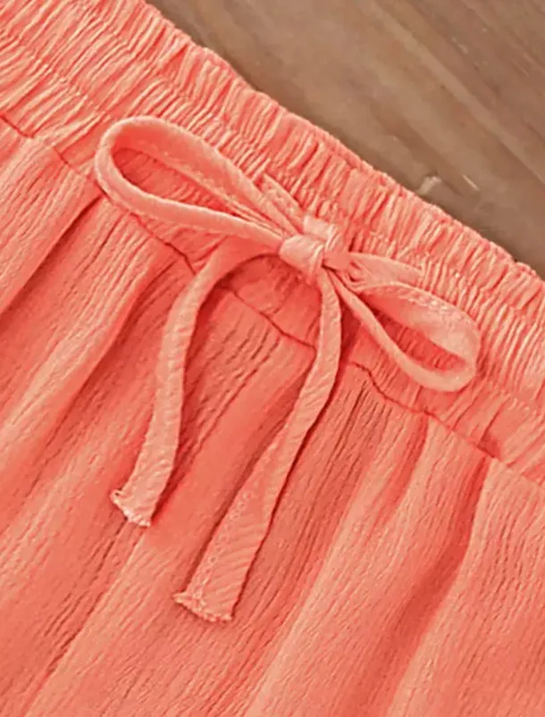 Women's Chinos Shorts Basic Casual Short High Waist Plain Elastic Drawstring Design High Cut Breathability Soft Micro-elastic Casual Daily Weekend Wine Lake Blue Black White Summer Spring Regular Fit