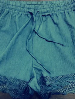 Women's Chinos Shorts Basic Casual Short High Waist Plain Elastic Drawstring Design High Cut Breathability Soft Micro-elastic Casual Daily Weekend Wine Lake Blue Black White Summer Spring Regular Fit