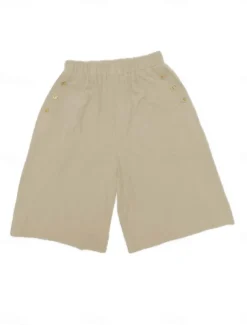 Women's Chinos Shorts Fashion Streetwear Basic Knee Length High Waist Plain Pocket Elastic Waistband Comfy Soft Comfortable Micro-elastic Outdoor Street Dark-Gray Navy Black White Summer Spring Loose