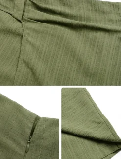 Women's Chinos Skort Butterfly Shorts Fashion Streetwear Short High Waist Plain Comfy Soft Comfortable Micro-elastic Outdoor Street Green Summer Regular Fit