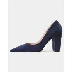 Women's Classic Suede Pointed Toe High Heels | Block Heel Pumps for Work & Parties