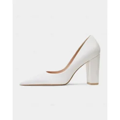 Women's Classic Suede Pointed Toe High Heels | Block Heel Pumps for Work & Parties