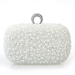 Women's Clutch Bags Party / Evening Bridal Shower Wedding Party Pearls Pearl White Pink Apricot