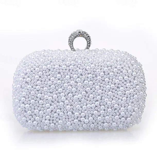 Women's Clutch Bags Party / Evening Bridal Shower Wedding Party Pearls Pearl White Pink Apricot