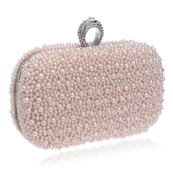 Women's Clutch Bags Party / Evening Bridal Shower Wedding Party Pearls Pearl White Pink Apricot